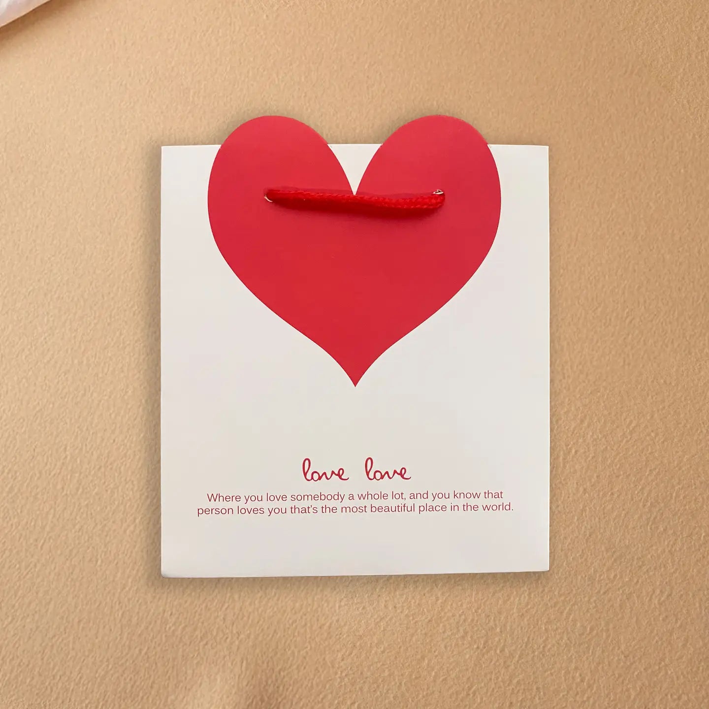 10pcs, 5 colors dual-colored Love heart paper gift bag - ByHome