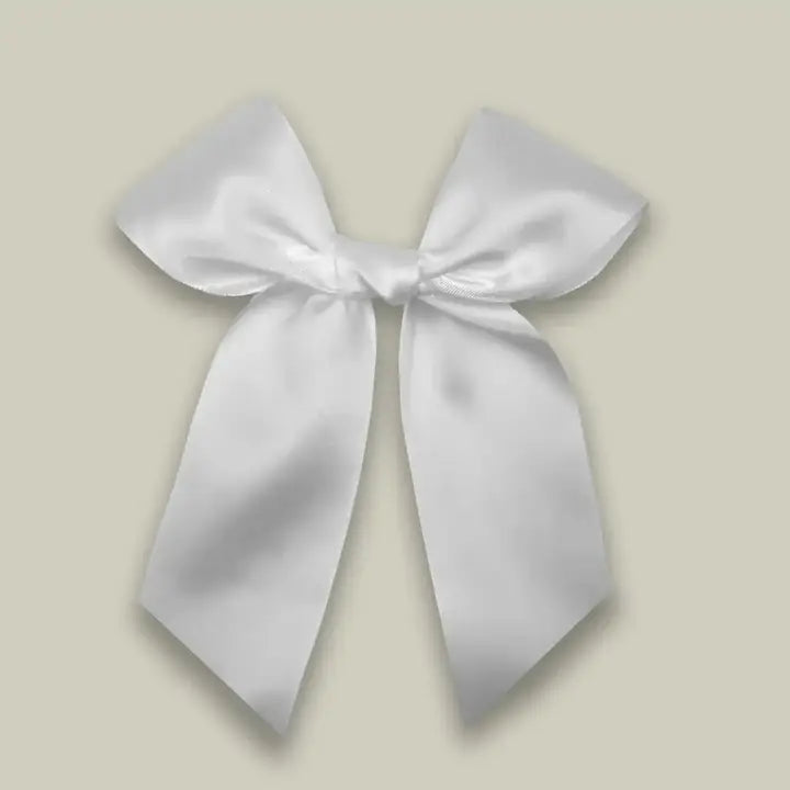5pcs, 6 colors 6"x7.5" large shiny polyester pre-tied ribbon bow - ByHome
