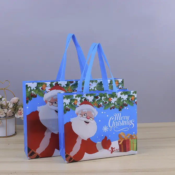 50pc, 12"x10"& 16"x12"& 18"x14" Christmas gift non-woven bag 2 color - ByHome