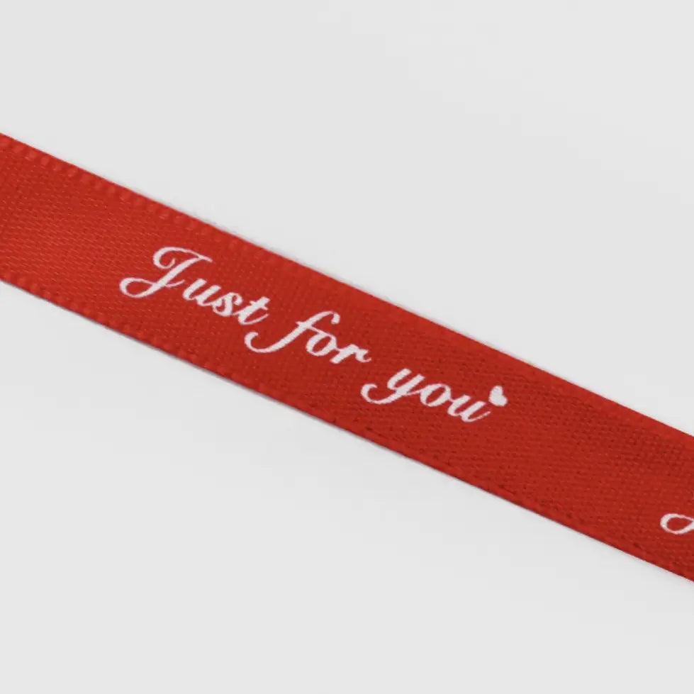 2/5" x 50 yds, JUST FOR YOU narrow polyester gift ribbon - ByHome