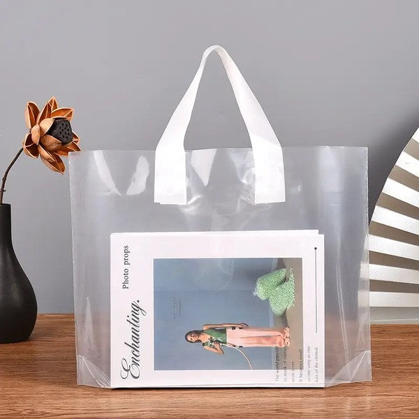50pcs, 8 Colors Dual-colored handle PVC gift bag - ByHome