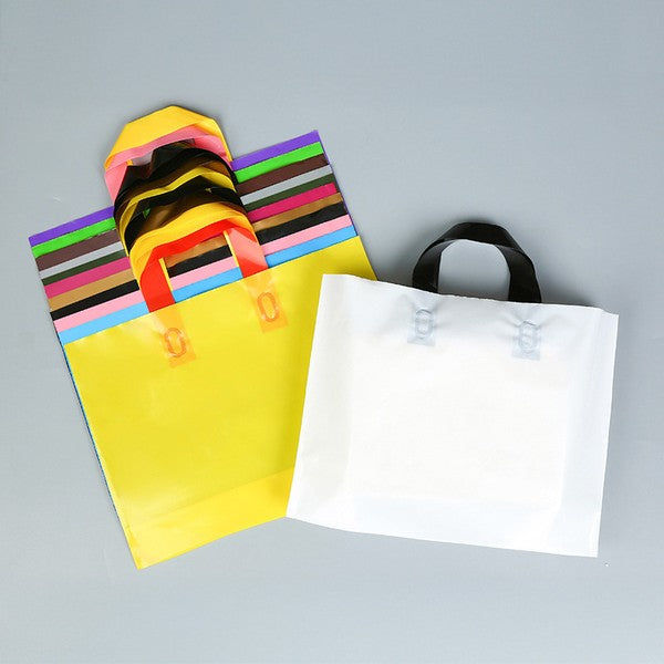 50pcs, 8 Colors Dual-colored handle PVC gift bag - ByHome