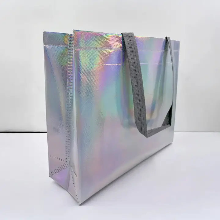50pcs, 3 sizes Iridescent holographic non-woven gift bag - ByHome
