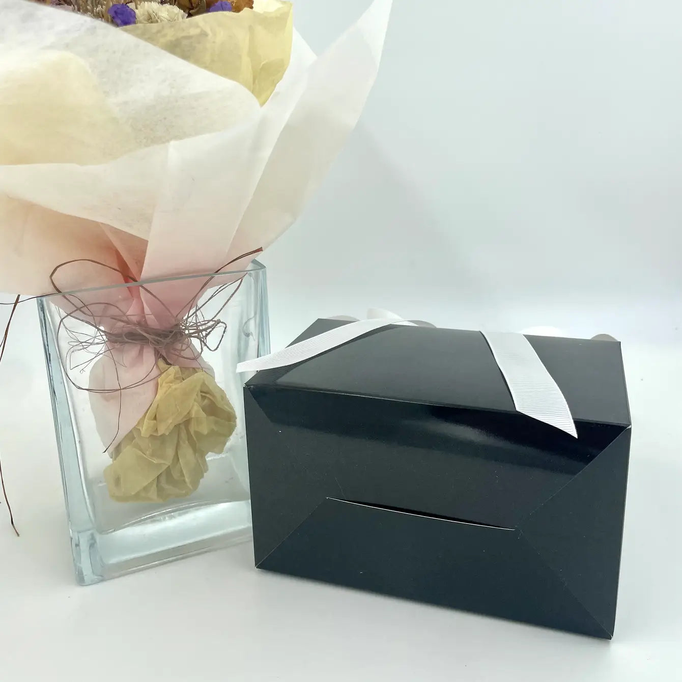 25pc, 6.3x3.5x3.7 black paper gift gable box - ByHome