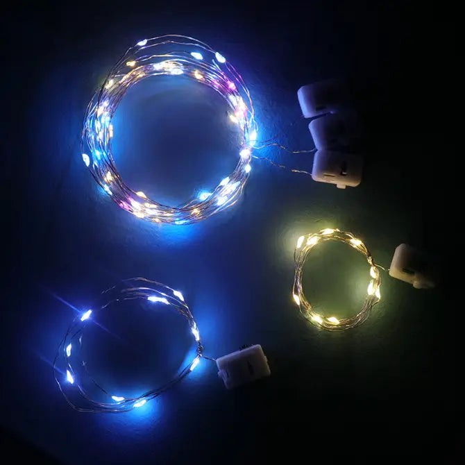 20pcs, Warm & 4 Colors light LED string with battery - ByHome