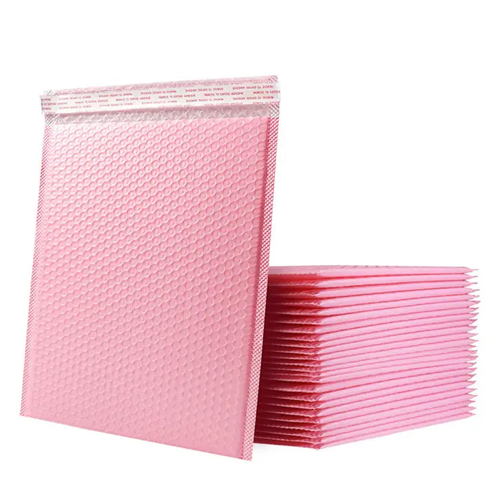 25pcs, 6 sizes Pink self-seal adhesive padded bubble mailer - ByHome