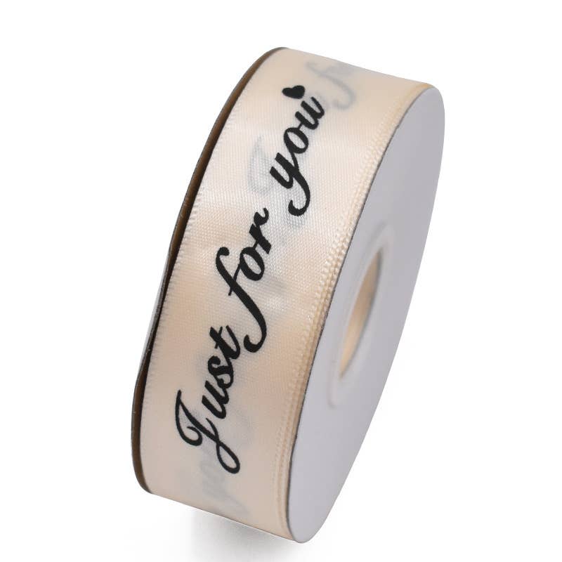 1.0" x 22 yds, JUST FOR YOU wide polyester gift ribbon - ByHome