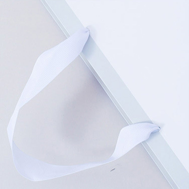 20pcs, Soft Gray Border Gusset White Paper Gift Bag - ByHome