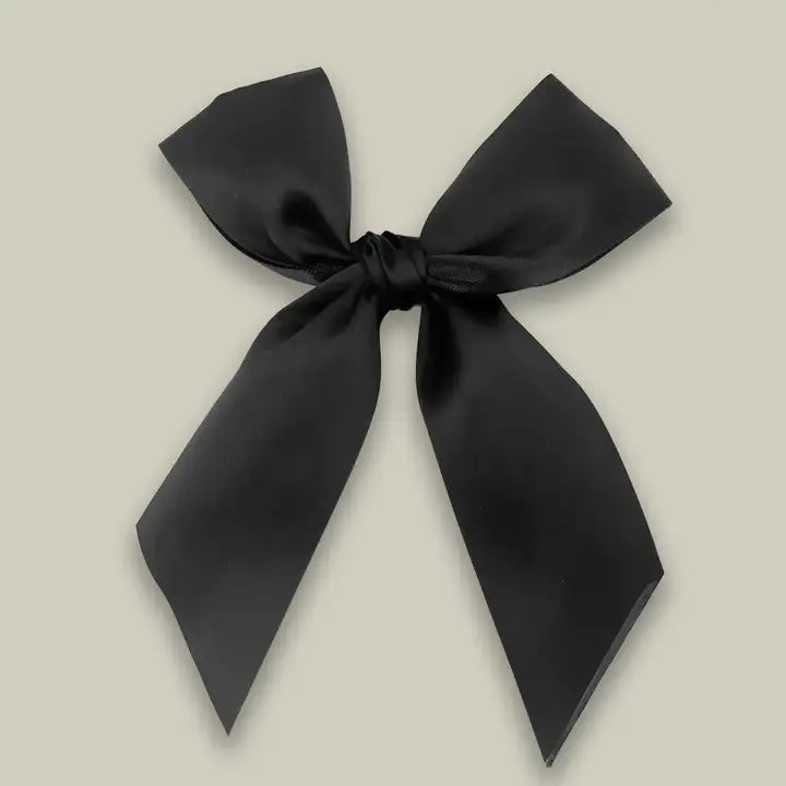 5pcs, 6 colors 6"x7.5" large shiny polyester pre-tied ribbon bow - ByHome