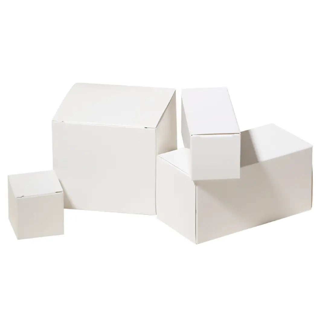 50pc, small white gift Box Packing Cardboard 9 sizes - ByHome