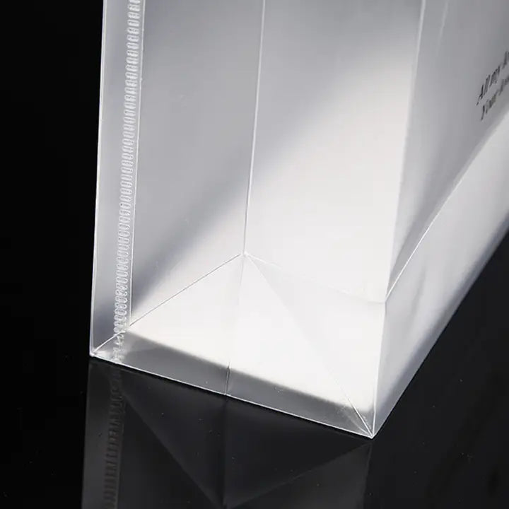 12pcs, transparent frosted PVC paper gold rope gift bag - ByHome