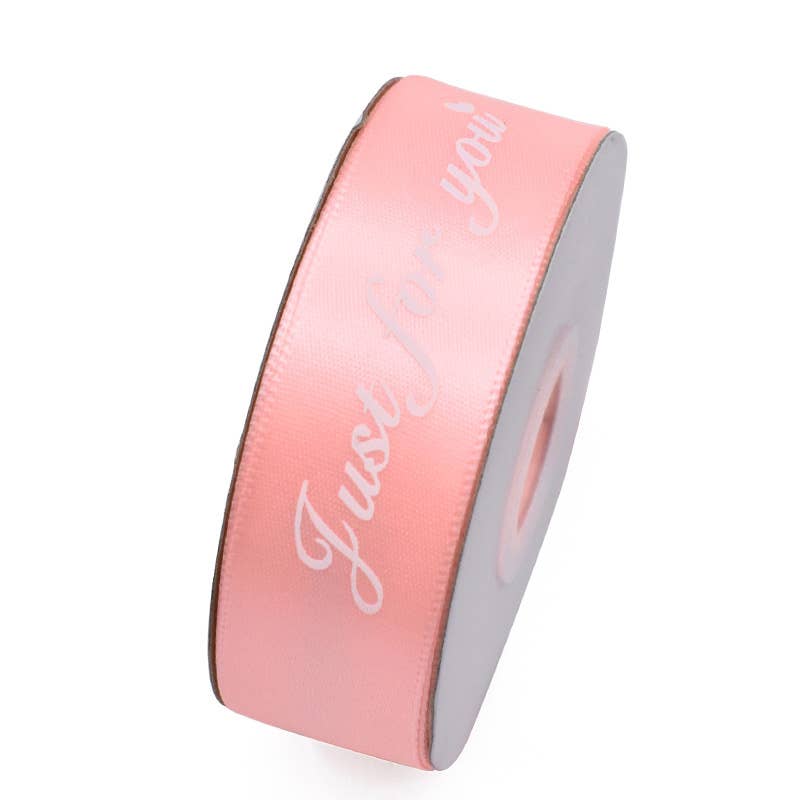 1.0" x 22 yds, JUST FOR YOU wide polyester gift ribbon - ByHome