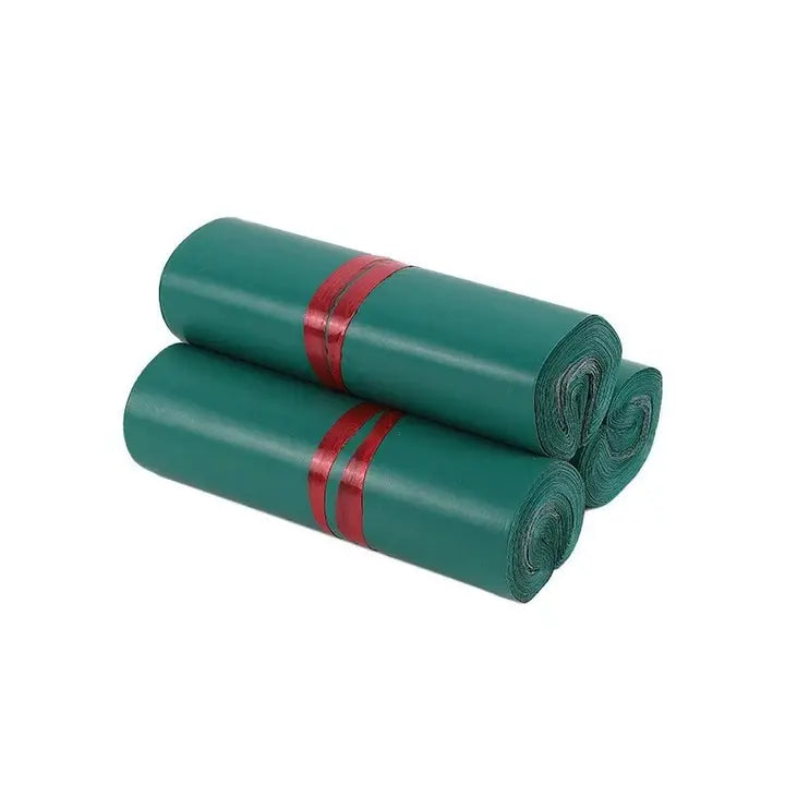 100pcs, 5 sizes Dark green thickened poly mailing bag - ByHome