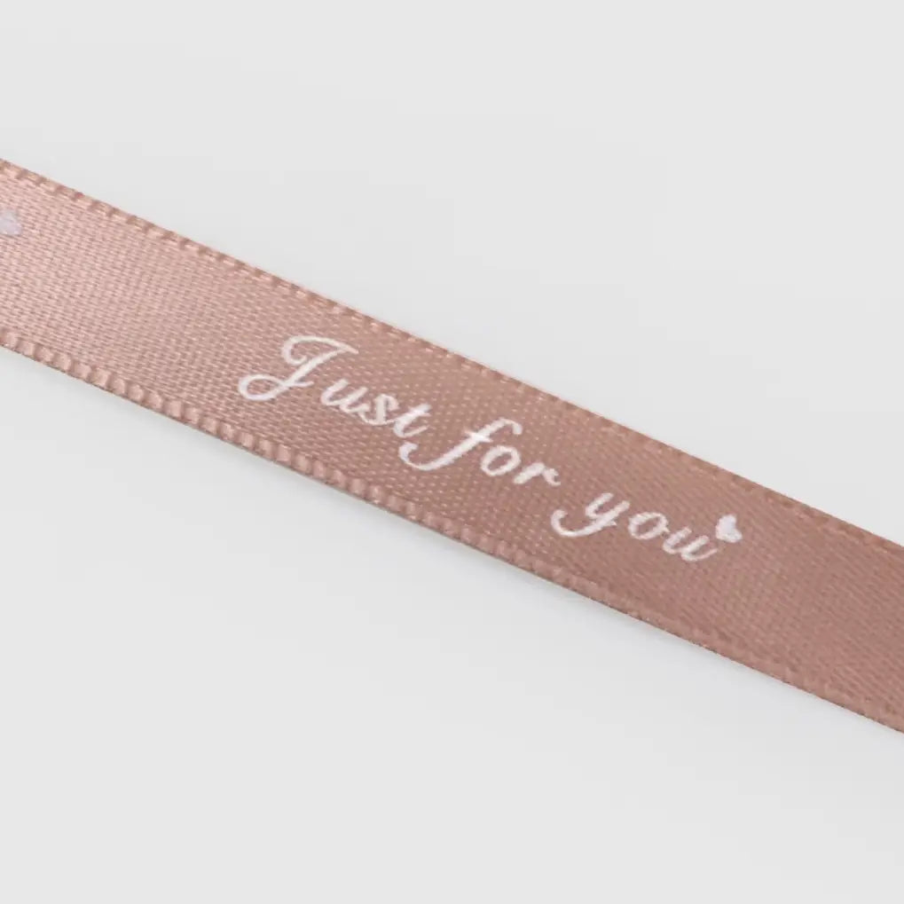 2/5" x 50 yds, JUST FOR YOU narrow polyester gift ribbon - ByHome