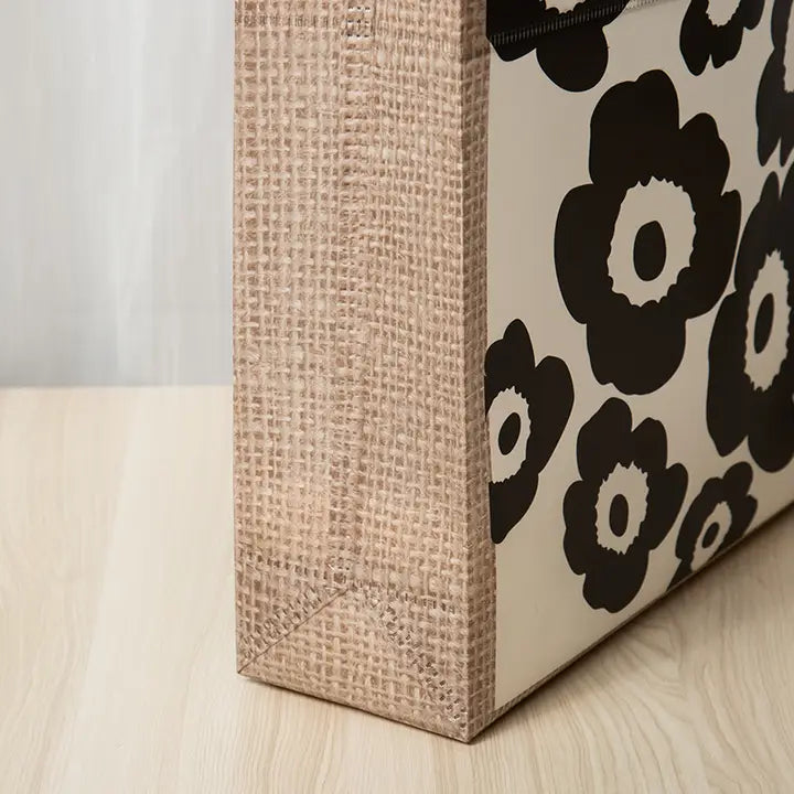 50pcs, 3 sizes Classical black Flower non-woven gift bag - ByHome