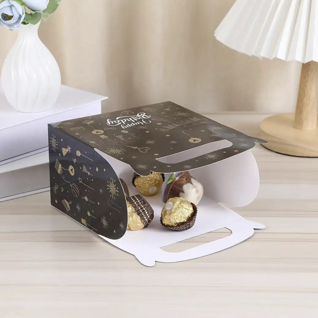 25pc, 6.3x3.5x3.7 happy birthday paper gable gift box - ByHome