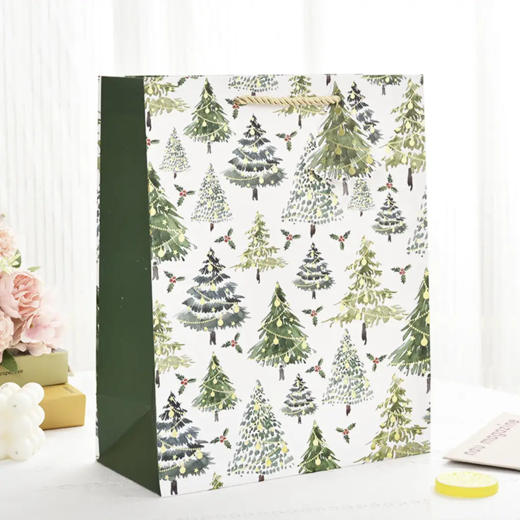 12pcs, Christmas trees w/ tag gift bag - ByHome