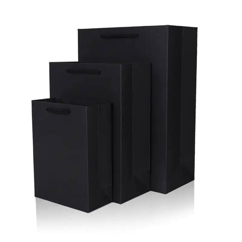 10pcs, 9 sizes all Black premium paper Gift Bag - ByHome