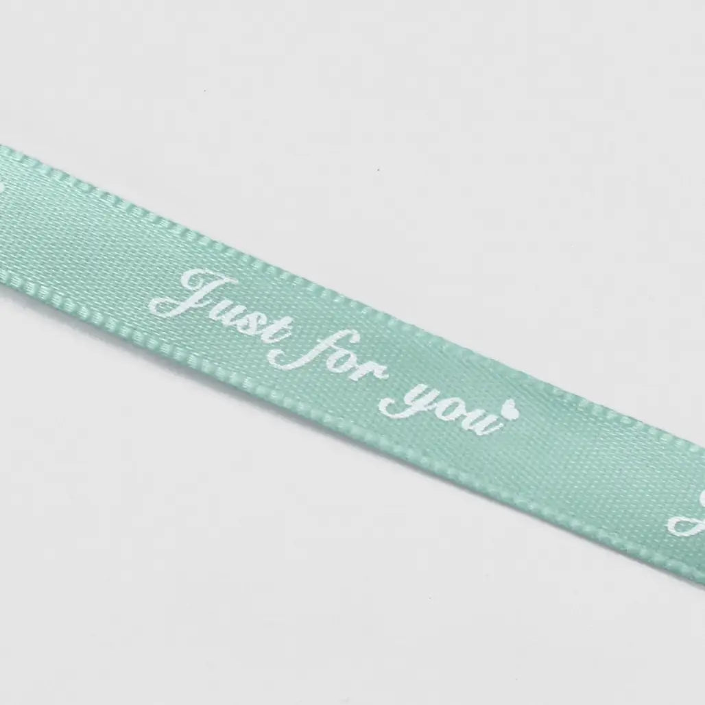 2/5" x 50 yds, JUST FOR YOU narrow polyester gift ribbon - ByHome