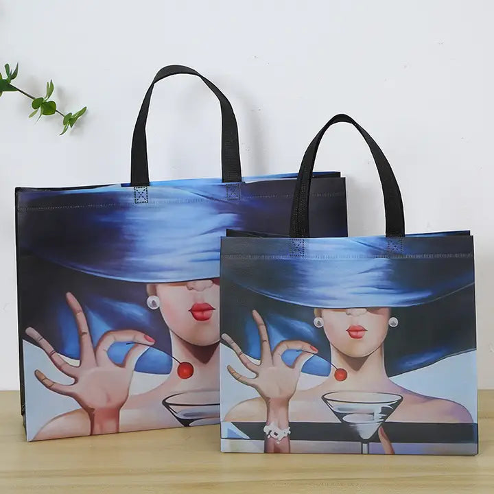 50pcs, 3 sizes Cherry Martini hat Girl non-woven gift bag - ByHome