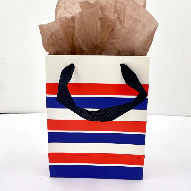 20pcs, blue white red stripes gift bag 4 sizes - ByHome