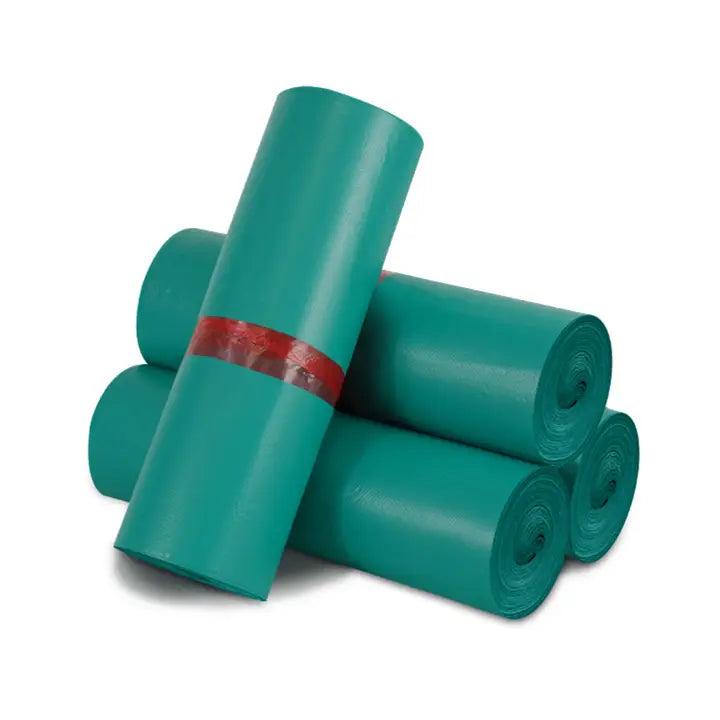 100pcs, 5 sizes Dark green thickened poly mailing bag - ByHome