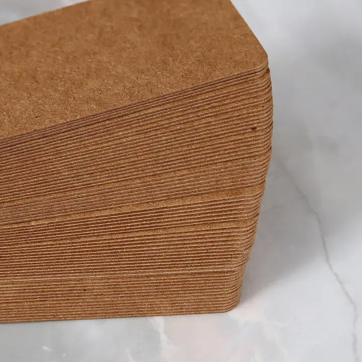 100pcs, 3x1.5" Black Kraft white colored blank tag card - ByHome