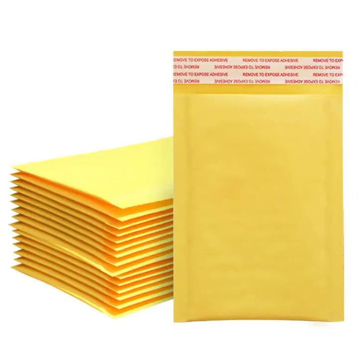 50pcs, 5x7" Yellow self-seal padded kraft bubble mailer - ByHome
