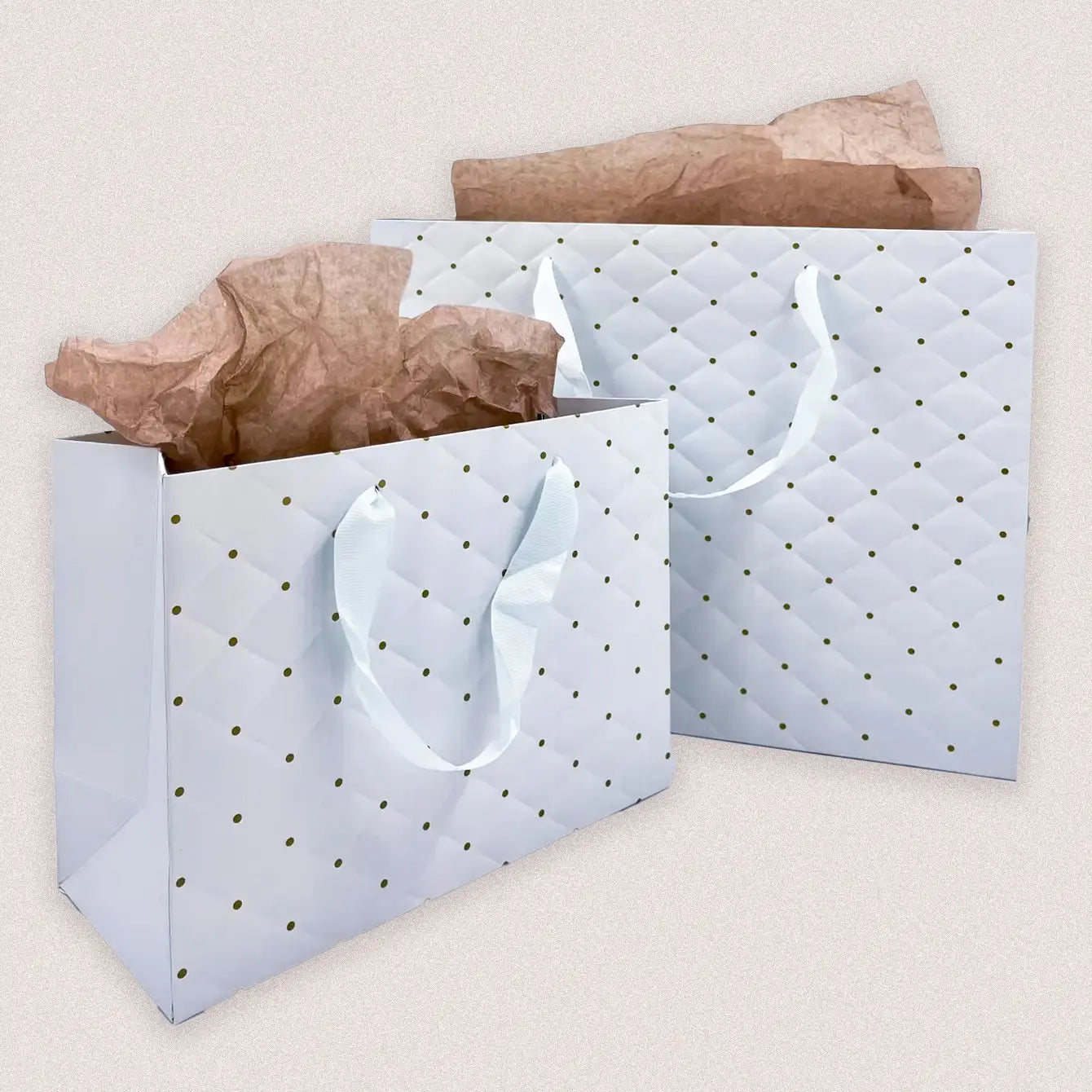 12pcs, 2 sizes 4 colors dot wavy gift bag - ByHome