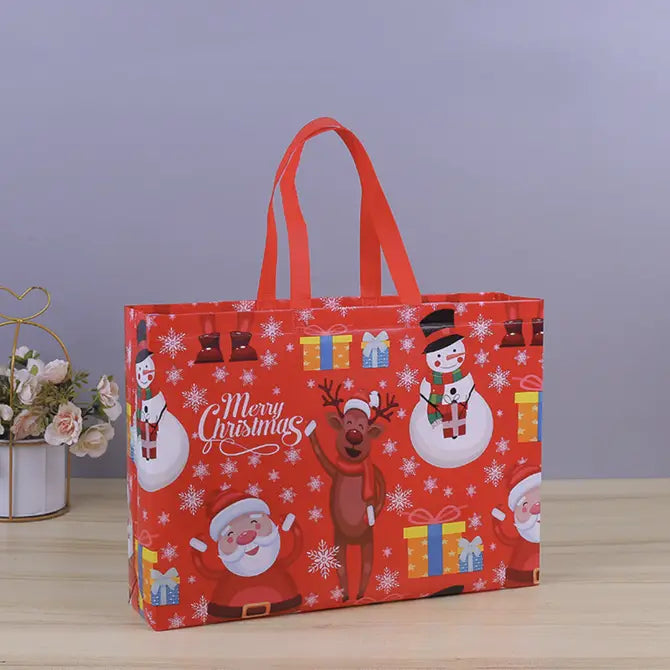 50pc, 12"x10"& 16"x12"& 18"x14" Christmas gift non-woven bag 2 color - ByHome