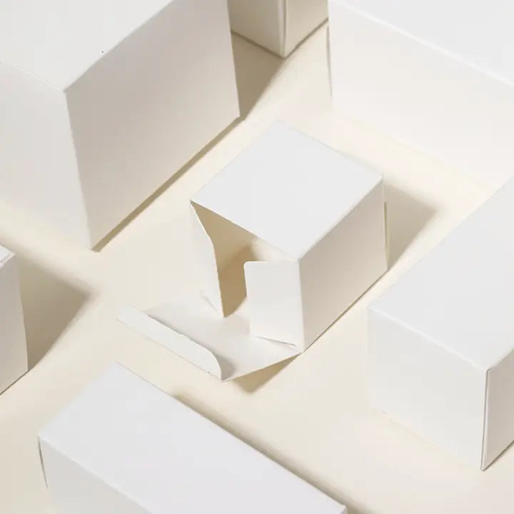 48pc, 10 sizes small white foldable Cardboard paper gift Box - ByHome