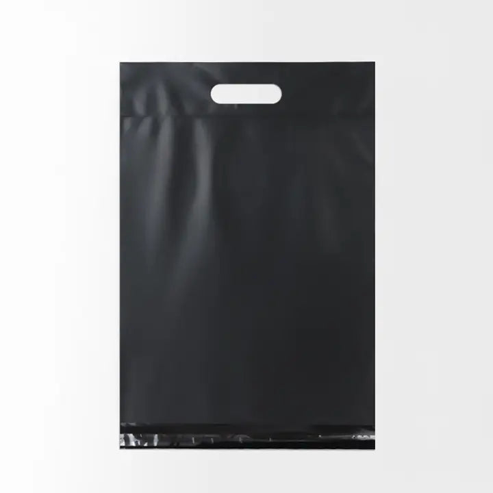 100pc, 2 size Black Self-Sealing poly Mailing Bags w/ Handle - ByHome
