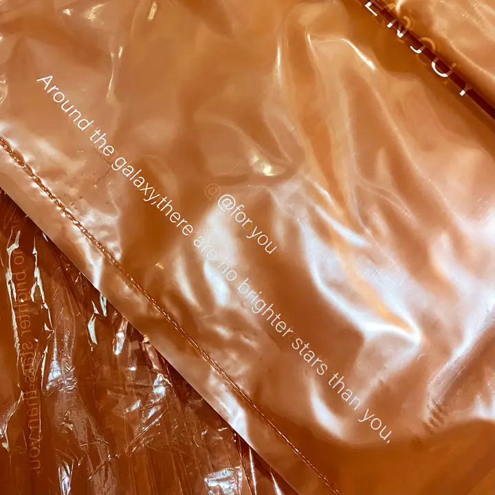 50pc, 3 sizes Blue Amber square Thickened transparent PE gift bag - ByHome