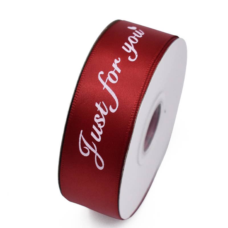 1.0" x 22 yds, JUST FOR YOU wide polyester gift ribbon - ByHome
