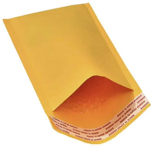 50 pc, Yellow kraft bubble shock-proof waterproof self-seal mailer - ByHome