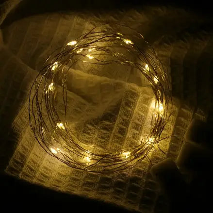 20pcs, Warm & 4 Colors light LED string with battery - ByHome