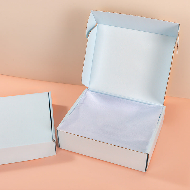 50pc, 4 sizes Blue Corrugated Cardboard Mailing Shipping Box - ByHome