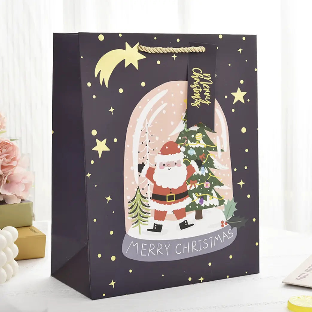 12pcs, Santa Claus Merry Christmas tag gift bag - ByHome