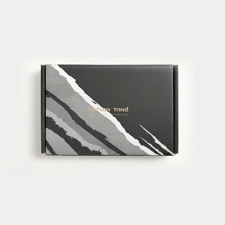 12pcs, 2 sizes Black White marble mailing cardboard box - ByHome