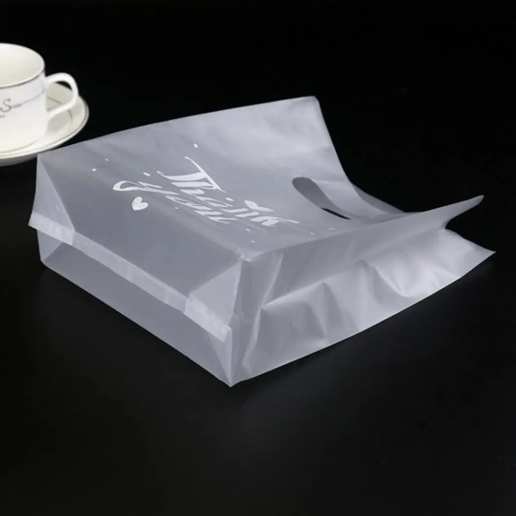 50pc, THANK YOU frosted thickened bakery pastry food bag - ByHome