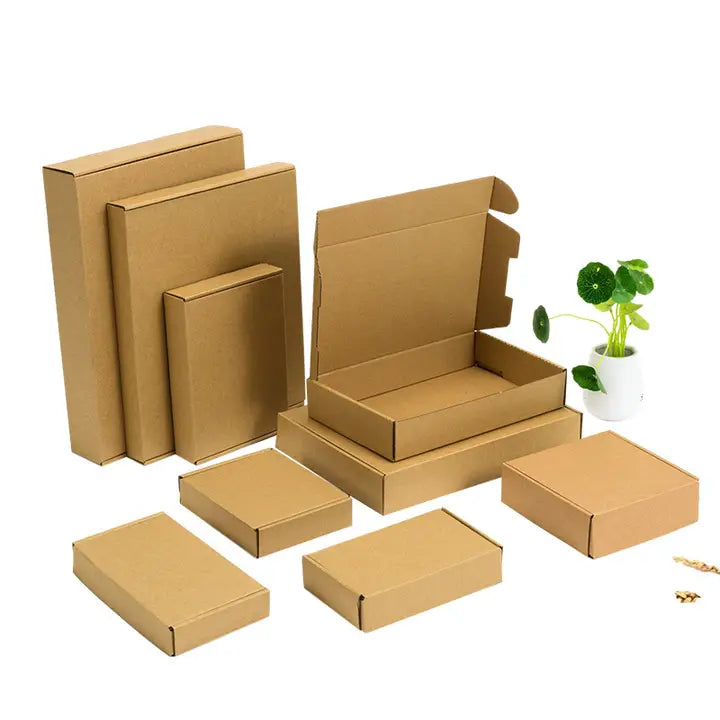 50pc, 2 size Kraft corrugated cardboard mailing shipping box - ByHome