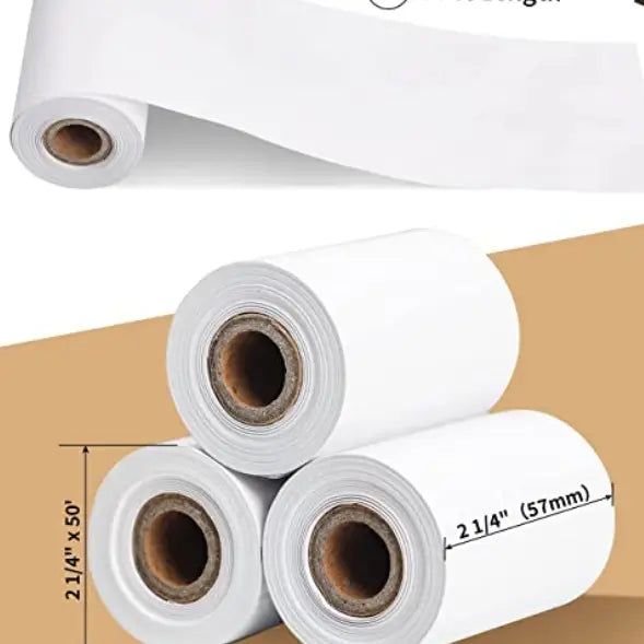 10pc, 21/4"x 50' Thermal POS recript cash register paper Rolls - ByHome