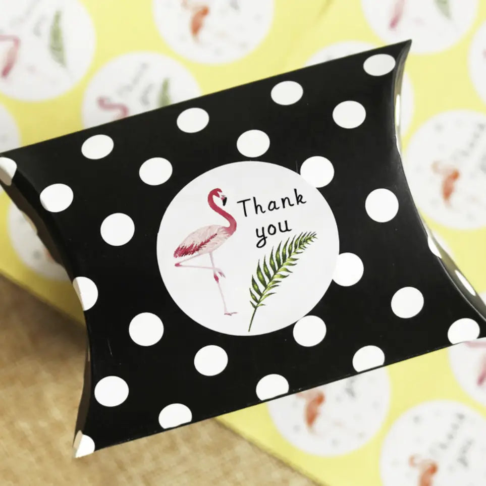 120 stickers 20 sheets, THANK YOU flamingo seal sticker - ByHome