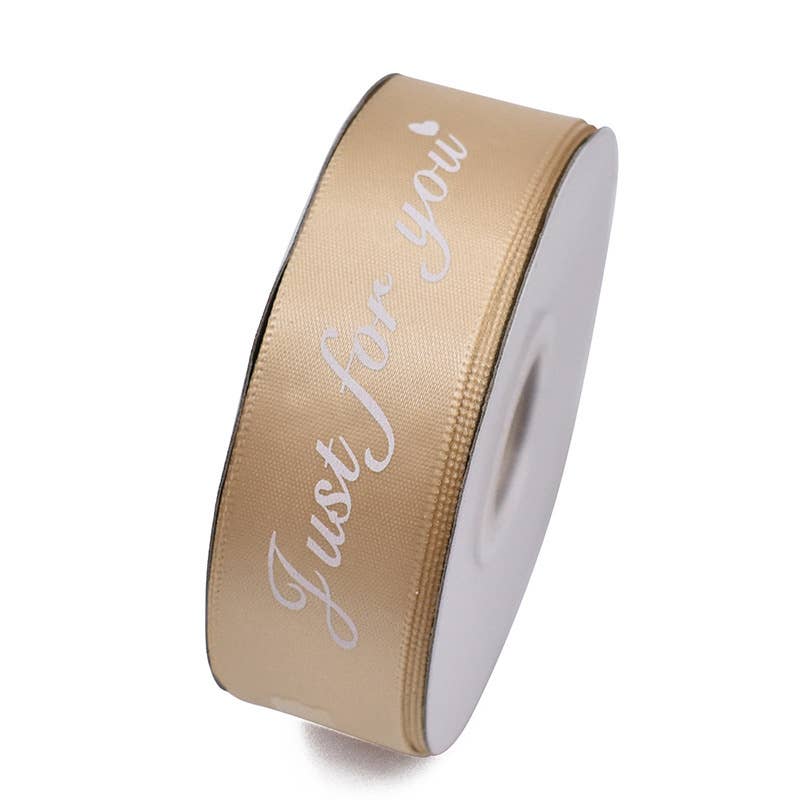 1.0" x 22 yds, JUST FOR YOU wide polyester gift ribbon - ByHome