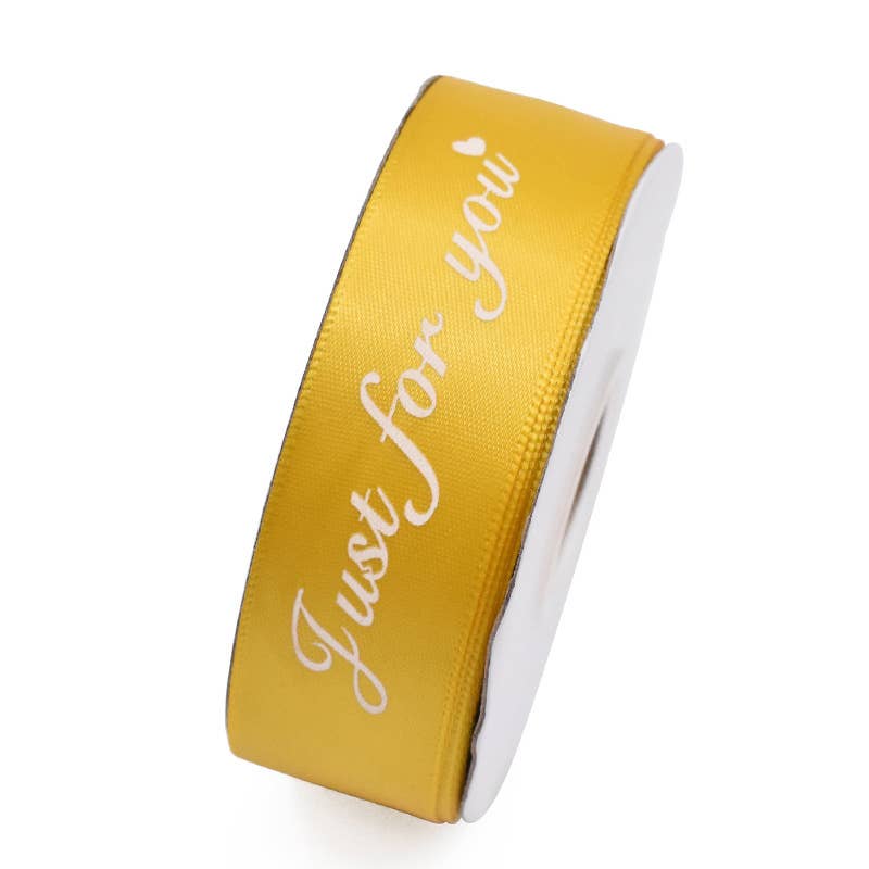 1.0" x 22 yds, JUST FOR YOU wide polyester gift ribbon - ByHome