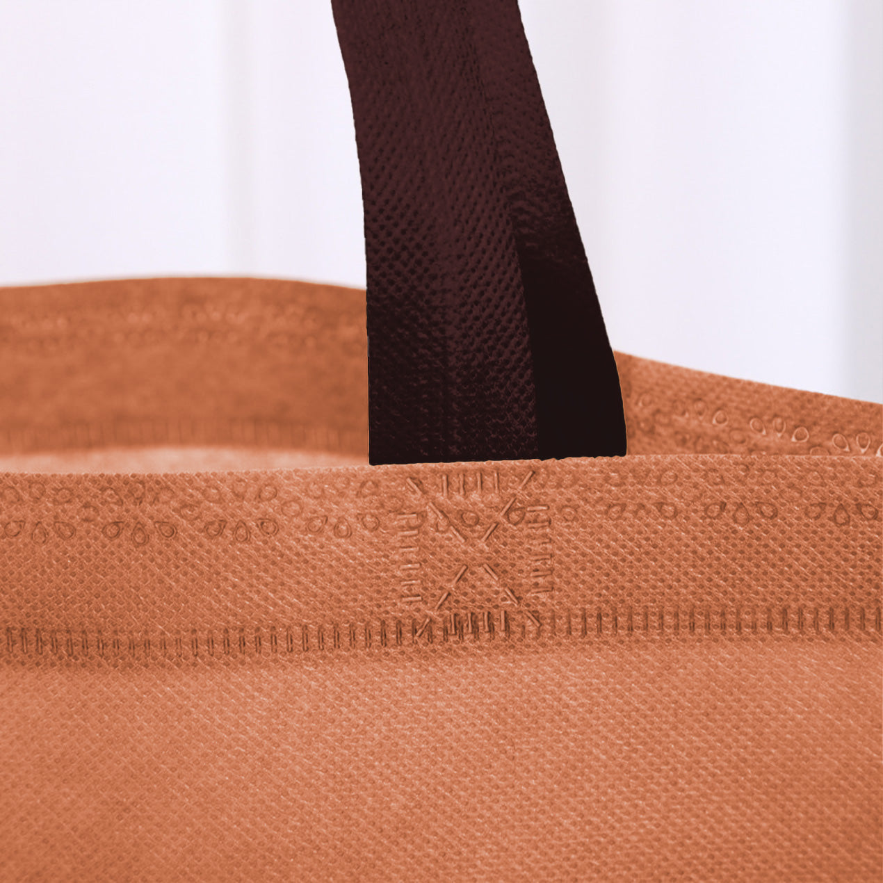 50pcs, 4 sizes Caramel non-woven gift bag with brown handle - ByHome
