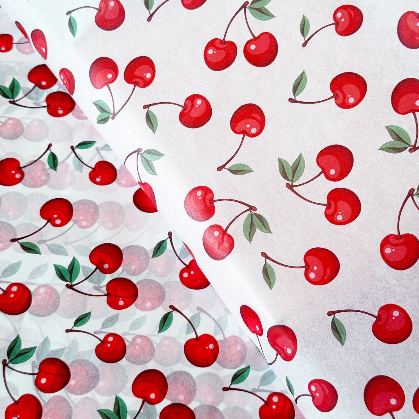 100 Bulk, 28" x 20" Red Cherry 17g White Wrapping Tissue Paper Sheets