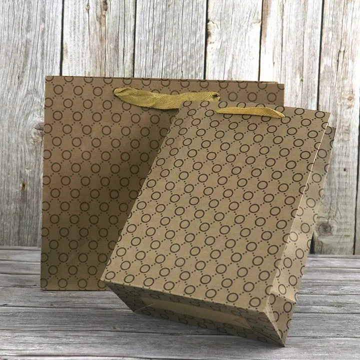 20pcs, 6 sizes Round chain circle kraft paper gift bag - ByHome