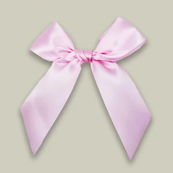5pcs, 6 colors 6"x7.5" large shiny polyester pre-tied ribbon bow - ByHome