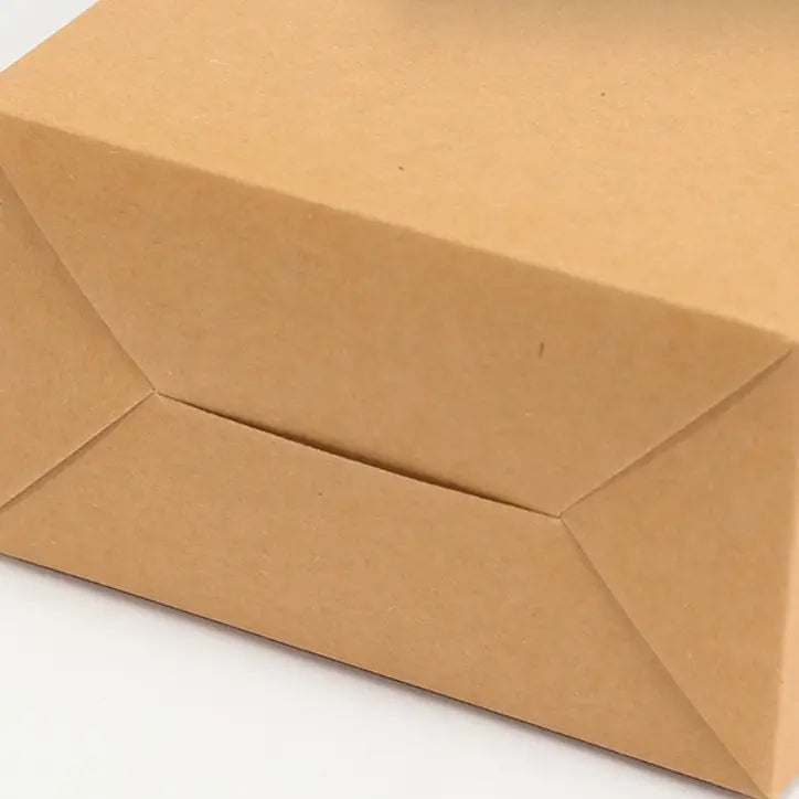 25pcs, 3 sizes Black Brown cardboard paper gift box bag w/ handle - ByHome